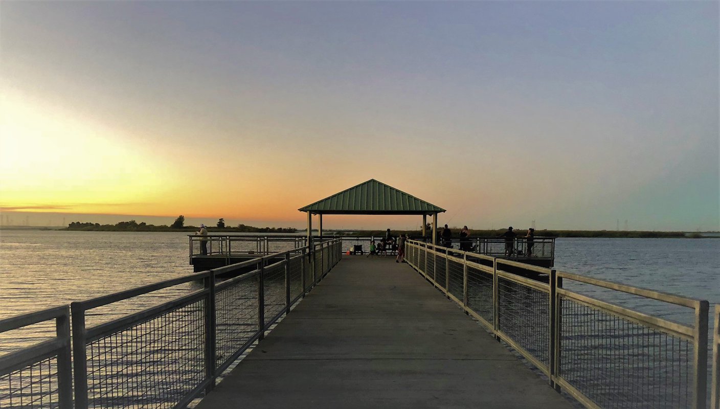 Pier and ocean in the background