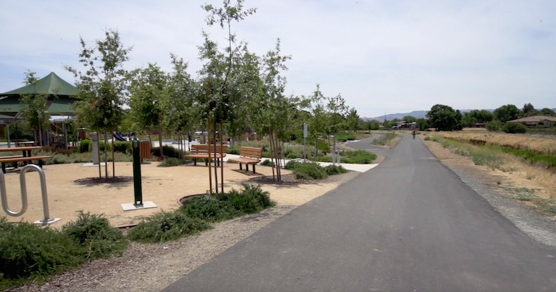 Kestrel Park next to hiking trail