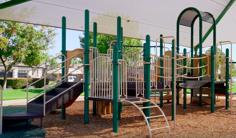 close up of kids park play structure
