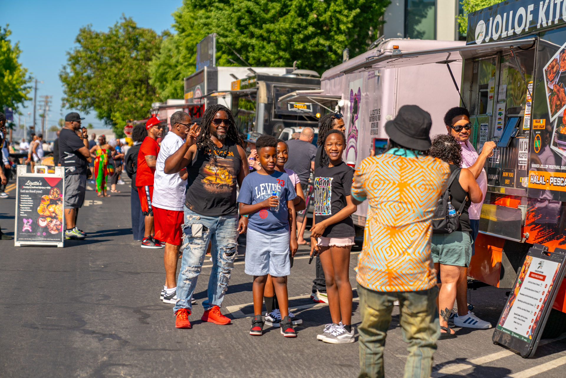 2025 Brentwood Juneteenth - people enjoying food trucks