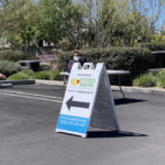 Food bank arrow direction sign