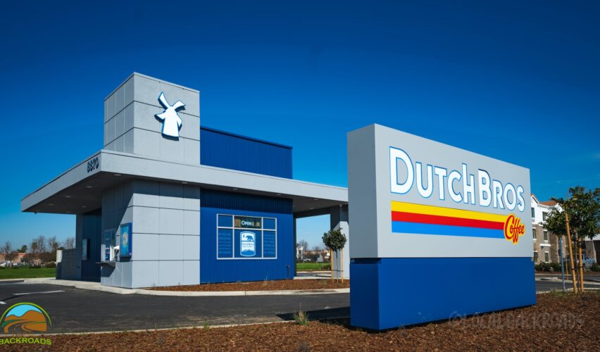 Front of Dutch Bros sign and building