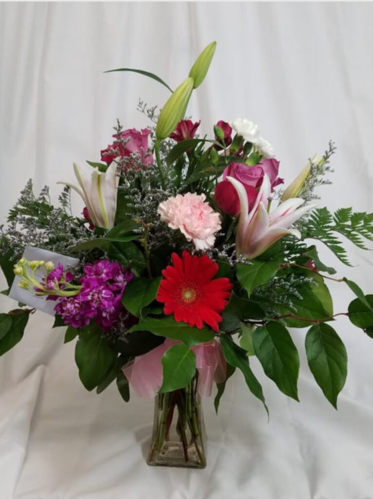 Flower arrangement in a vase