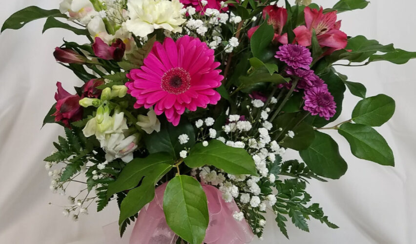 Flower arrangement in a vase