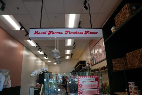 indoor hanging sign, Local Farms. Timeless Flavor
