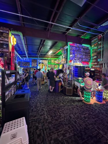 Next Level Pinball Museum - various arcade and pinball machines decorated with different video game memorabilia